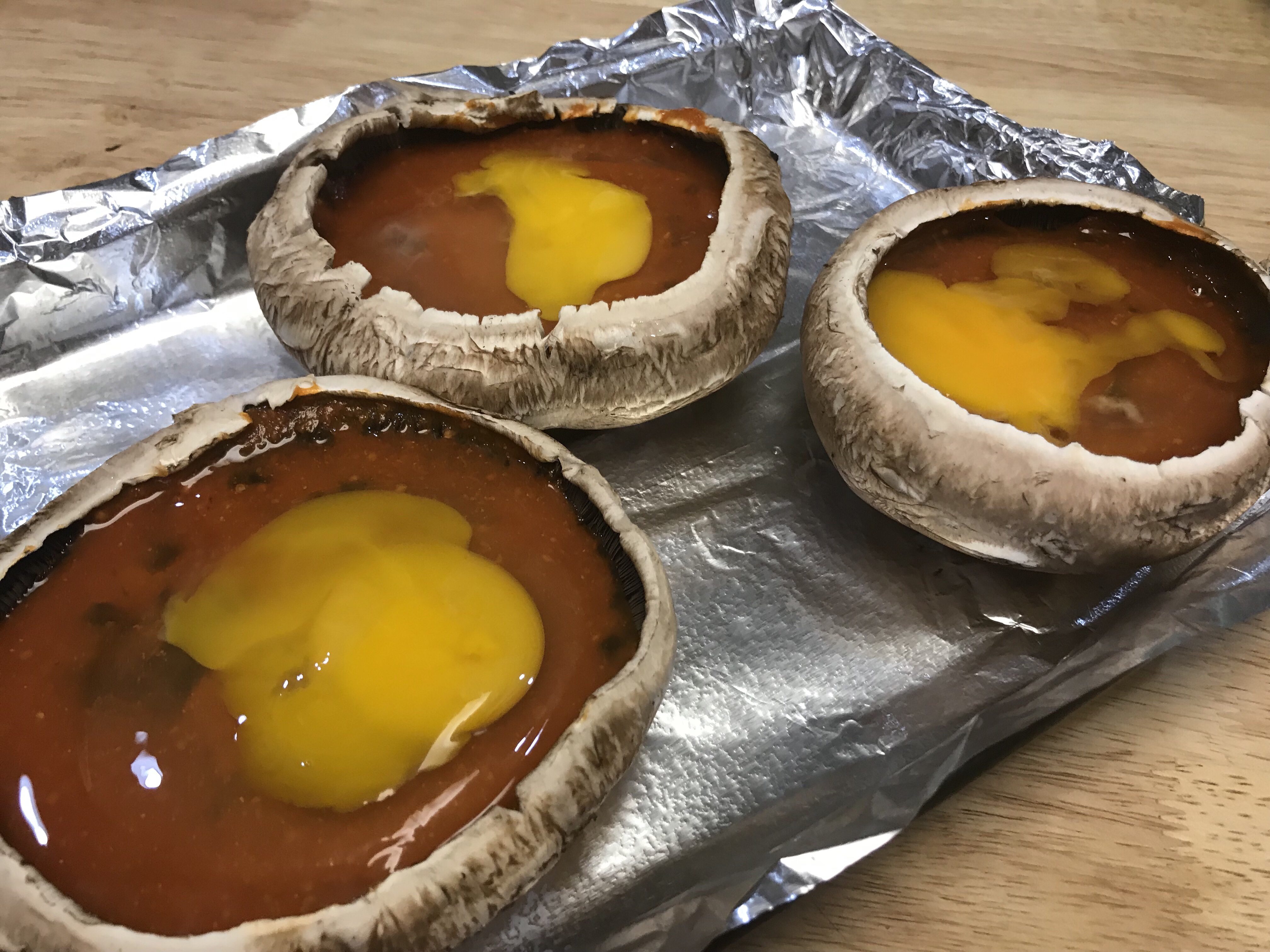 img 2071 Italian Egg Stuffed Portobello Mushrooms (5 ingredient dinner!)