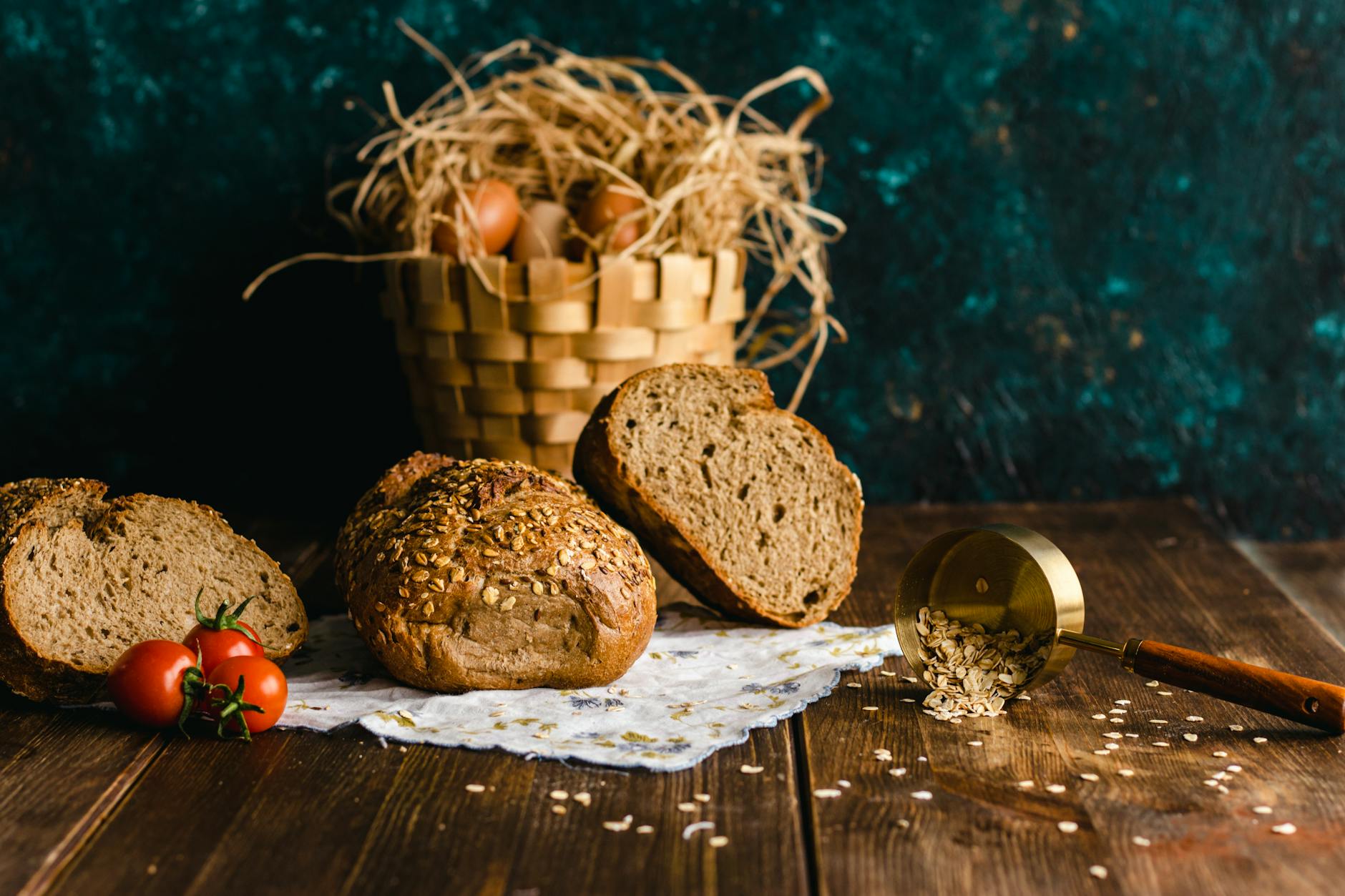 rustic bread with eggs and tomatoes still life How to start Homesteading