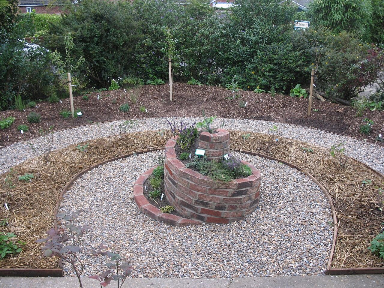 Permaculture herb spiral garden design
