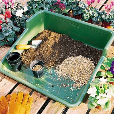 Potting tray for soil and seedlings