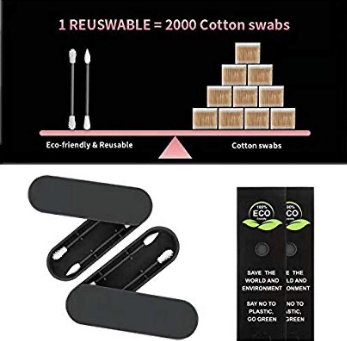 Reusable silicone q-tips