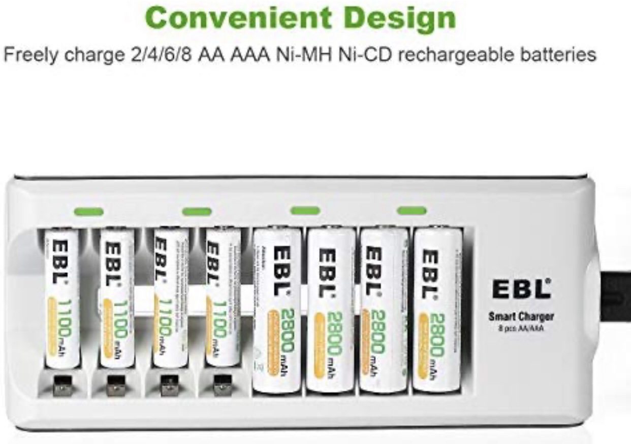 Rechargeable batteries and charger 