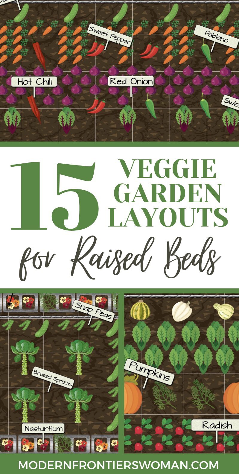 15 Veggie Garden Layouts for Raised Beds Raised Bed Vegetable Garden Design