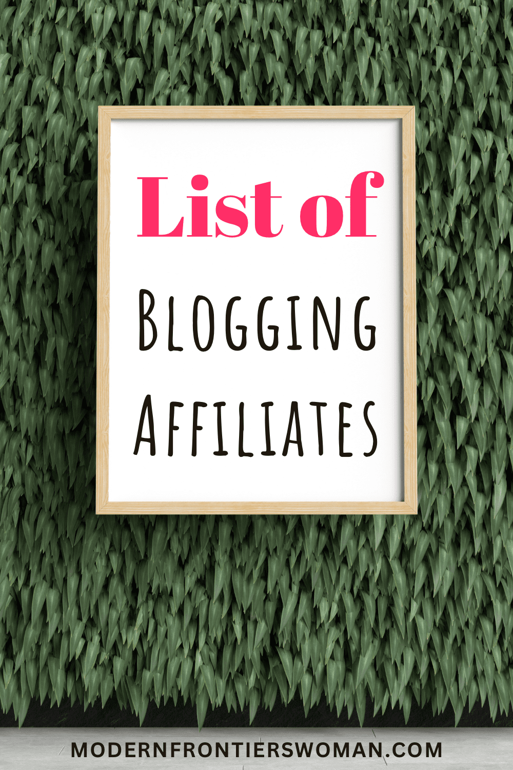 List of Blogging Affiliates