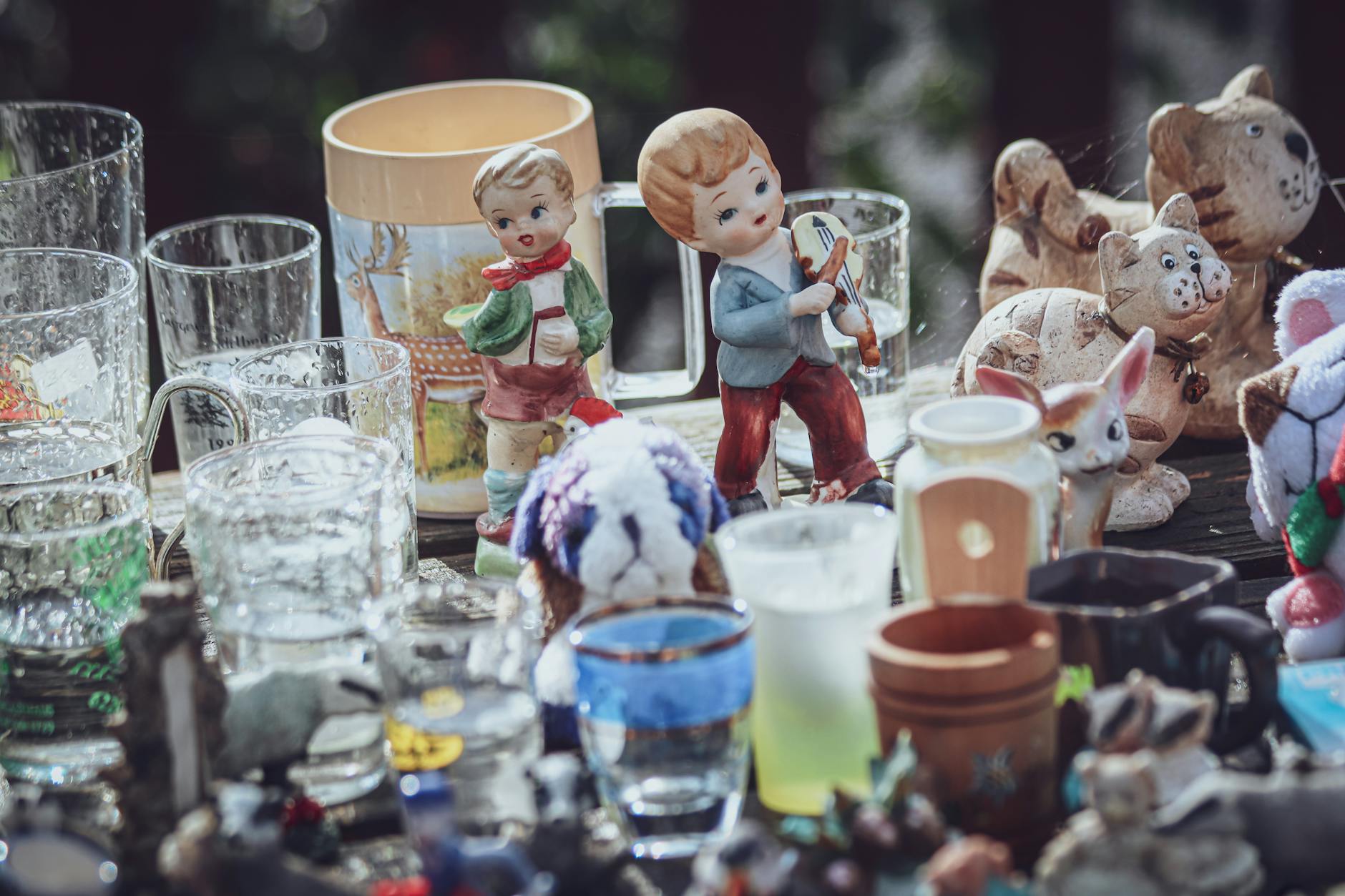 miscellaneous merchandise with glasses and figurines Top 7 Biggest Sources of Household Clutter (and how to fix them!)