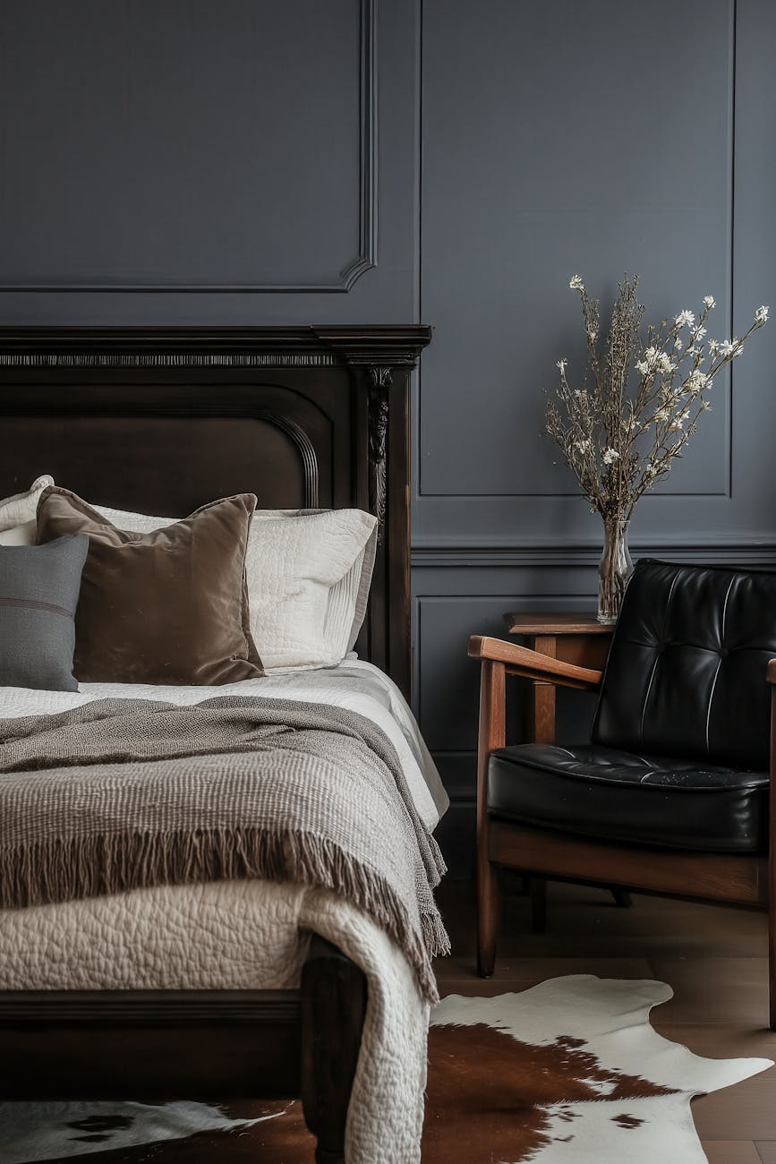 Hygge Home Design Ideas to Feed Your Mental Health 8 elegant dark themed bedroom interior design hygge home design ideas to feed your mental health