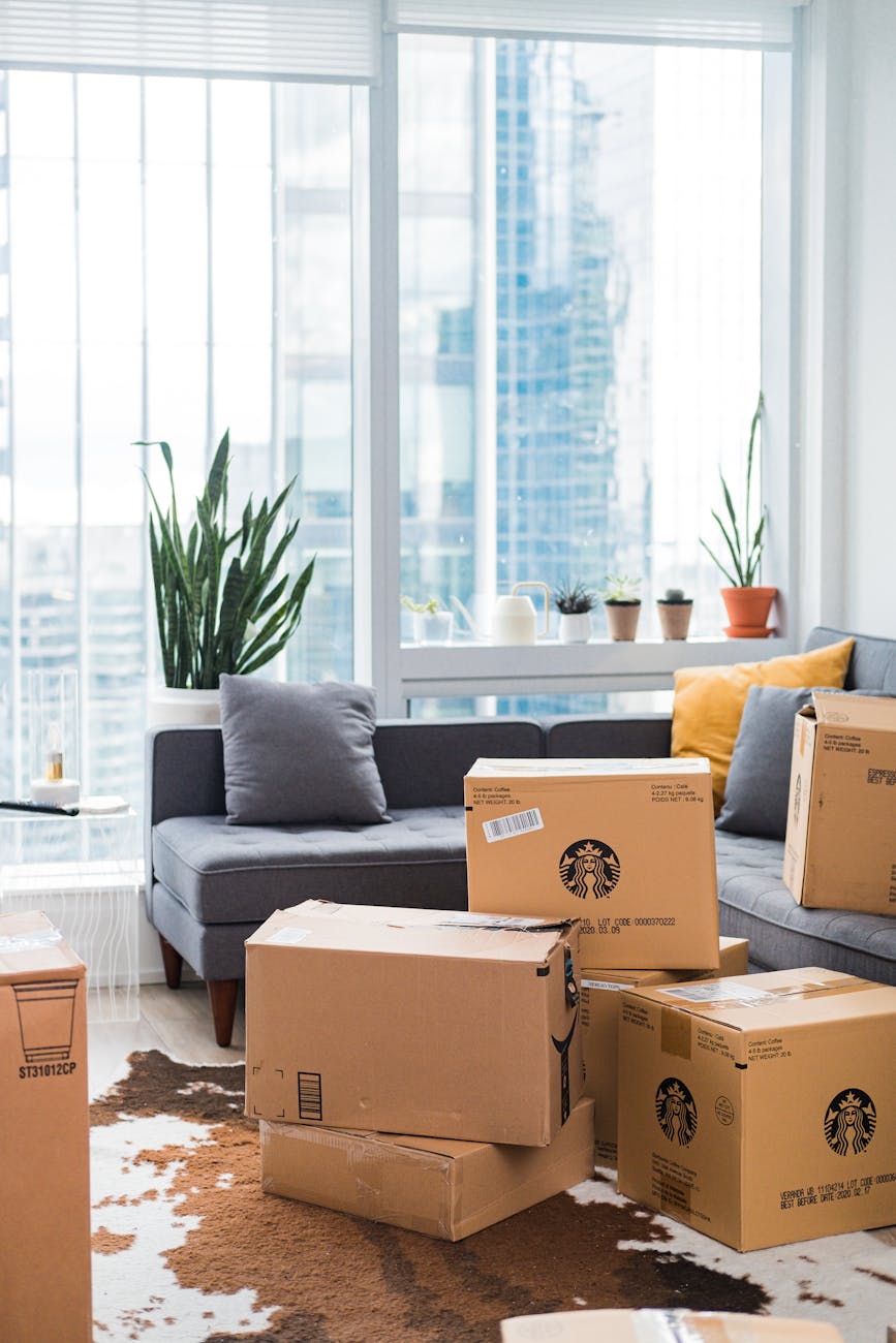 Budgeting for Shared Living: What to Expect and How to Split Costs 11 cardboard boxes on living room Budgeting for Shared Living: What to Expect and How to Split Costs