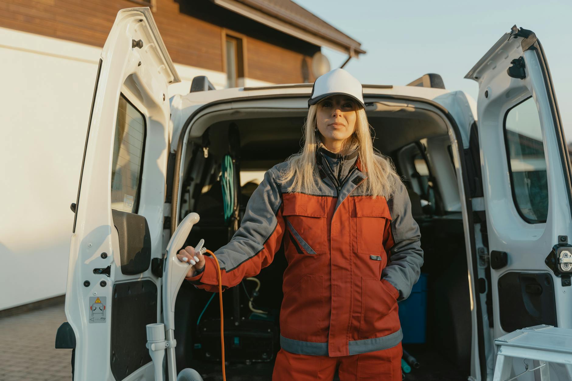 woman standing near a van From Manicures to Multimeters: Rethinking What a Career Looks Like