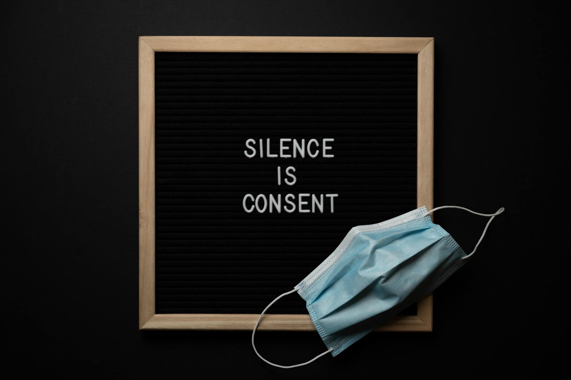 black chalkboard with medical mask How to Find Your Voice