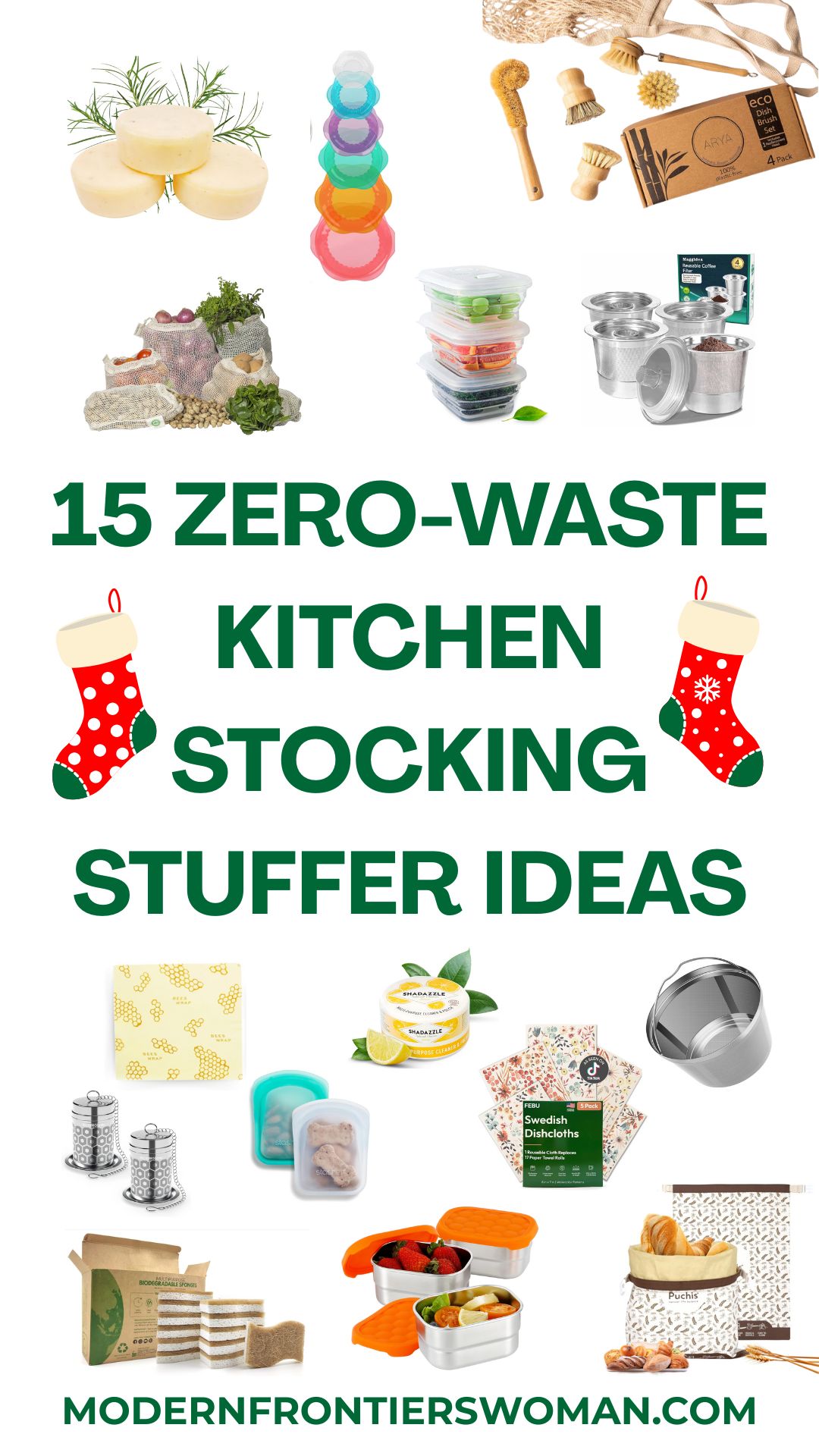 15 Zero-Waste
Kitchen Stocking Stuffer Ideas