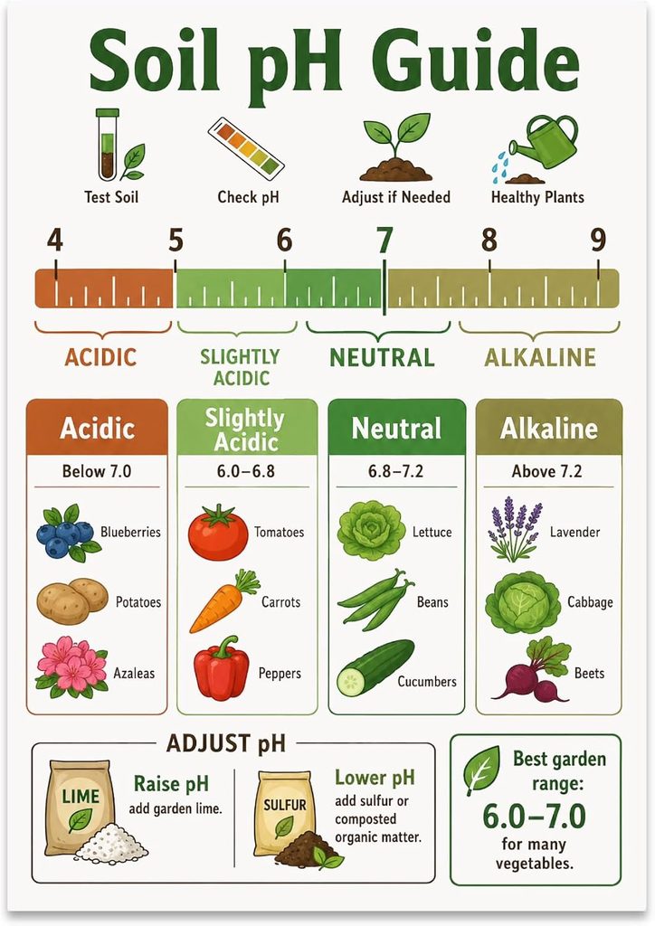 Understanding Plant Nutrients for Healthier Gardens 20 Soil pH Chart Poster - Gardening & Plant Care Guide - 13x19