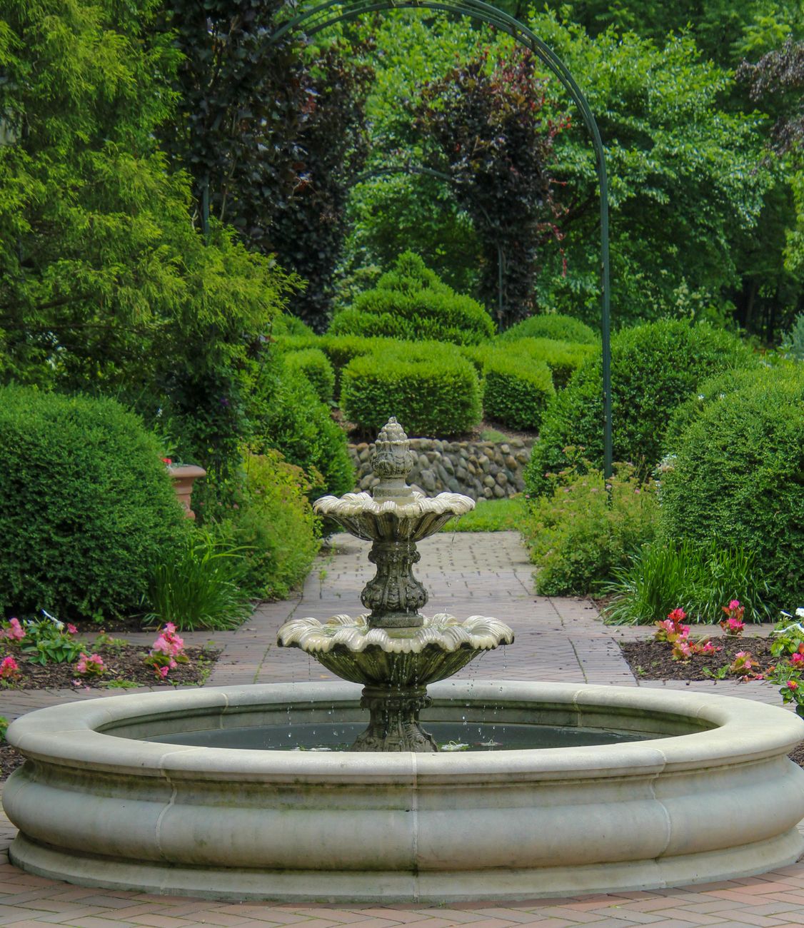 fountain in garden Smart Plant Sourcing for Landscaping Projects