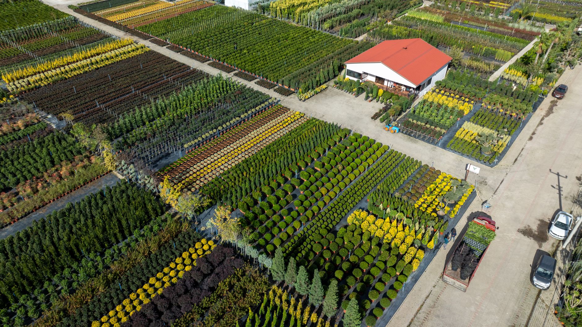aerial view of a plant nursery Smart Plant Sourcing for Landscaping Projects